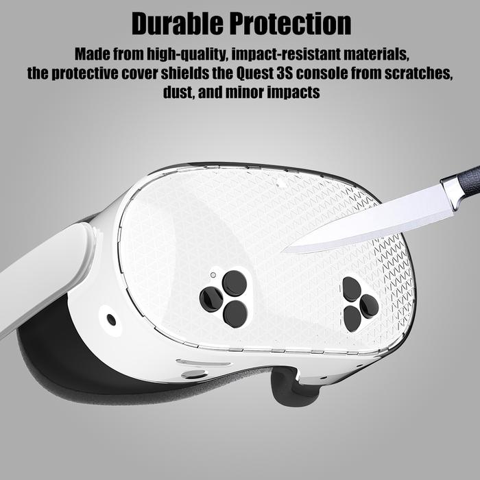 2024 New For Quest 3S Transparent PC Ventilated Cooling Protective Cover for Meta Quest 3 for VR Hea
