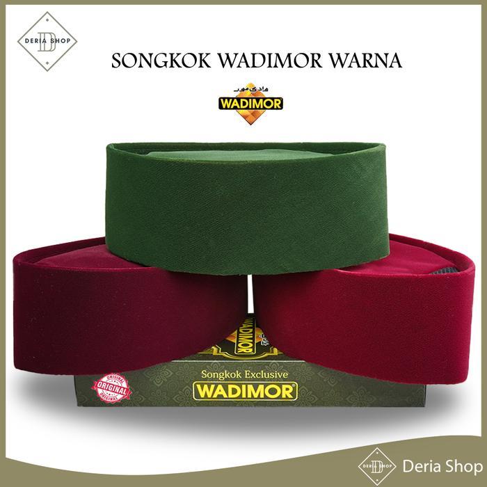 Peci Songkok Wadimor AC Tinggi 9 Warna Maroon Merah Hijau Kopeah Solat Muslim Pria Dewasa Kopiah Sho