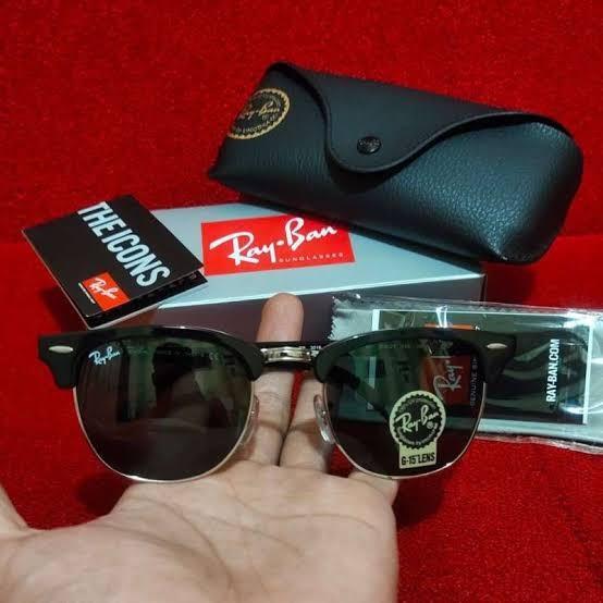 Kacamata Original Rayban Rb3016 Clubmaster W0365 Black Gold