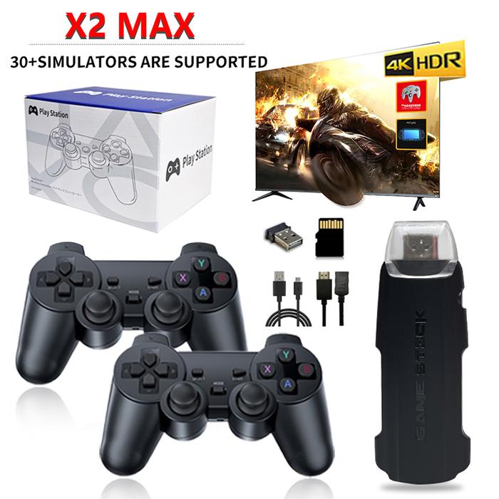 New Upgrade X2 MAX Video GameStick Console 2.4G P3 Rechargeable Wireless Controller Retro Games for