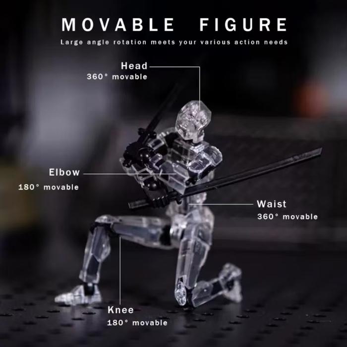 T13 Action Figure Titan 13 Action Figure Dummy Lucky 13 Action Figure 3D Printed Multi-Jointed Movab