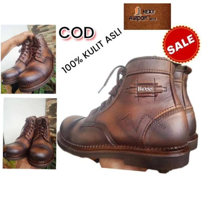 Sepatu Boots Kulit Asli Pria Sepatu Kulit Asli Boots Kulit Pria Asli Boots Kulit Pria Model Redwings