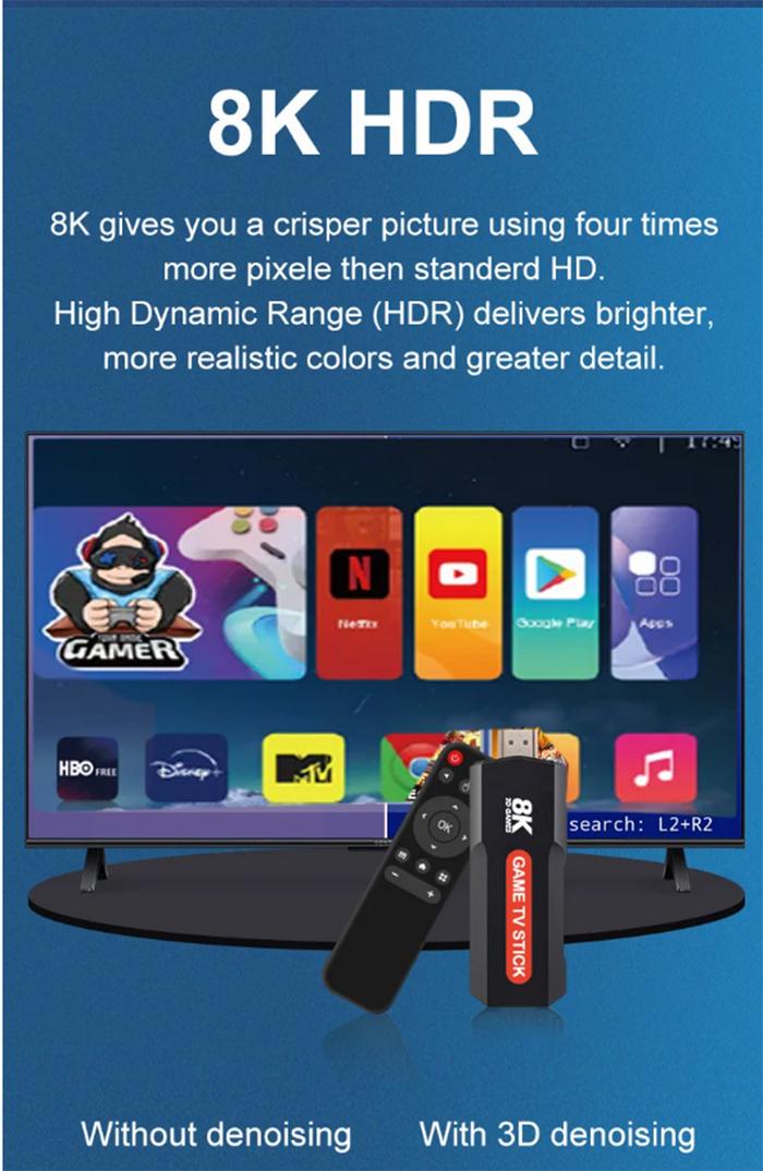 Q9 Game TV Stick Built in 10000+ Games for PSP/PS1 HD Retro Wireless Video Game Console With Android