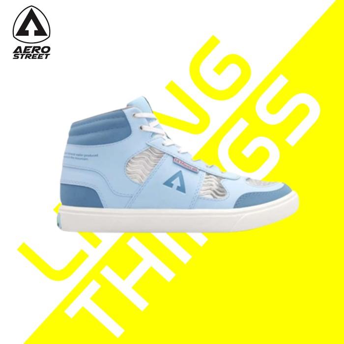 Aerostreet x Le Minerale Putih Biru - Sepatu Sneakers Aero LeMinerale HAPPY SHOPPING DAN TERIMAKASIH