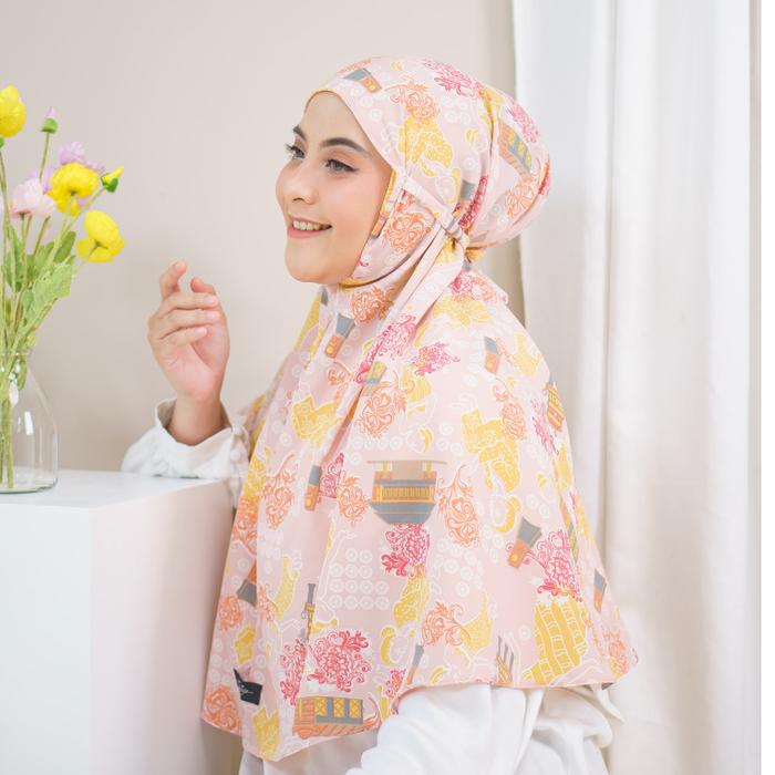 BERGO TAZBIYA MOTIF JAINA TSAMARA SERIES | KERUDUNG INSTAN - TSAMARA