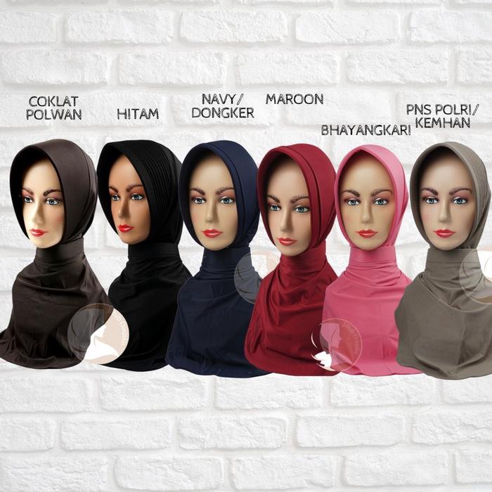 Jilbab Dinas ANTI TEMBEM Murah psh bhayangkari/persit/polwan/pns/pns