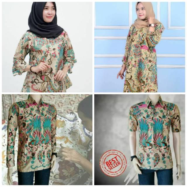 Atasan Batik Lengan Pendek 021 RISNA BATIK HRB026 HEM BATIK MURAH -