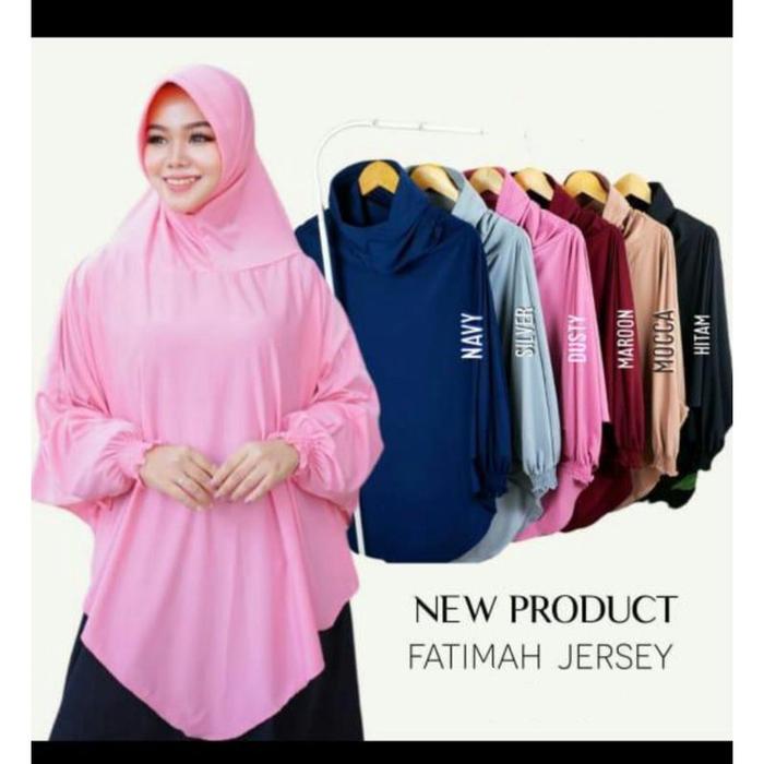 Hijab Instan Bergo Lengan Panjang Fatimah- Jilbab Umroh Bahan Adem,