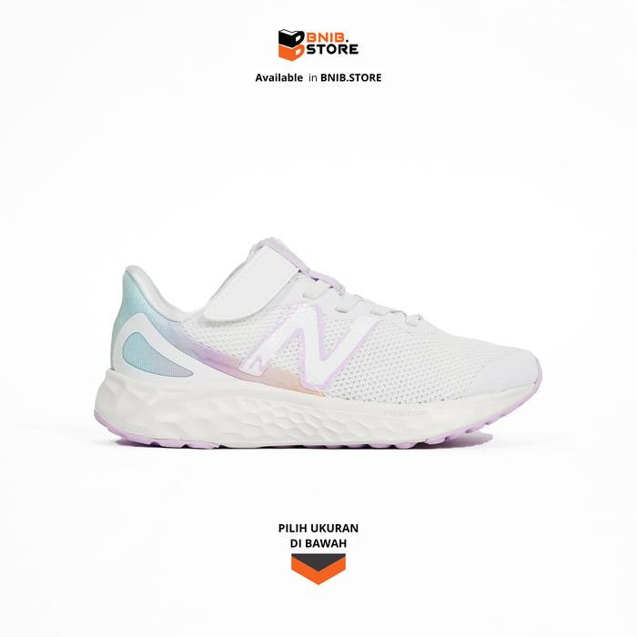 NB Kids Fresh Foam Arishi v4 Bungee Lace Top Strap Little White Taro [PAARIFG4] Original