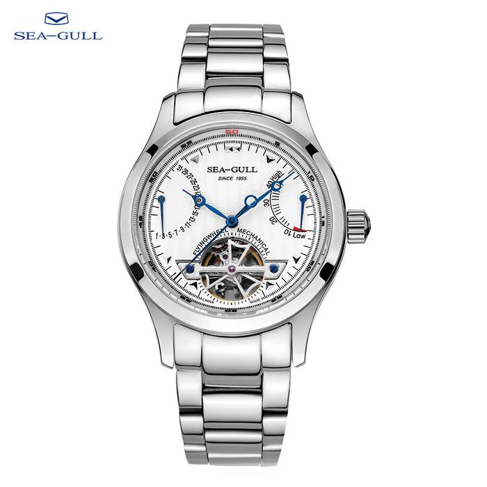 Jam Tangan Pria Seagull Flywheel Series Men's Watch Xidong Mechanical Watch 316L Precision Steel Ban