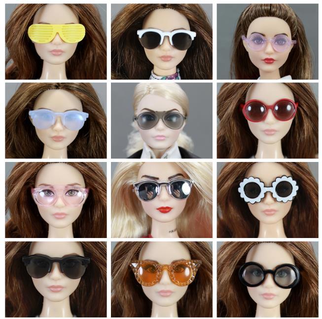 Original Doll Sunglass Different Styles Fashion Multicolor Accessories For 1/6  PP/FR  BABI Doll Gif