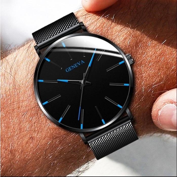 Geneva Jam Tangan Analog Pria - 6209 - Black