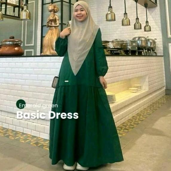 BASIC DRESS (GAMIS SAJA) BY AURORA HIJAB // GAMIS POLOS KATUN // GAMIS KATUN PREMIUM // GAMIS POLOS