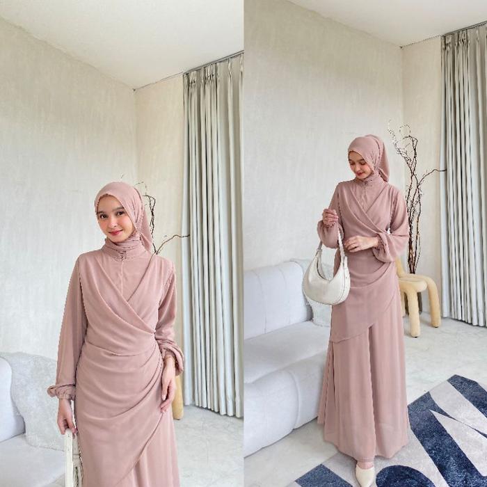 Erina Dress Ceruti Ootd Hijab Simple Seragam Bridesmaid