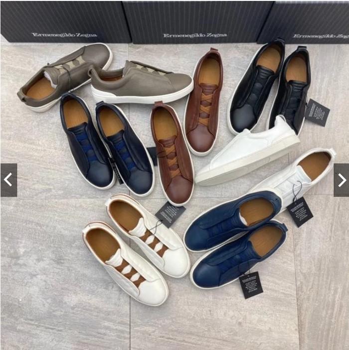 Unik Zegna Low Top Casual Shoes Push On Berkualitas