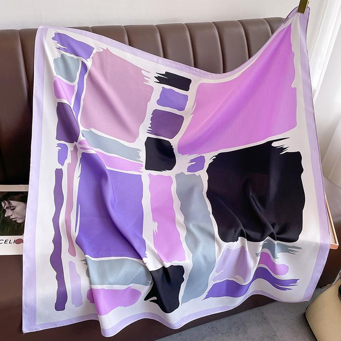 90*90cm Luxury Brand Silk Square Scarf Hijab Women Bandana Soft S