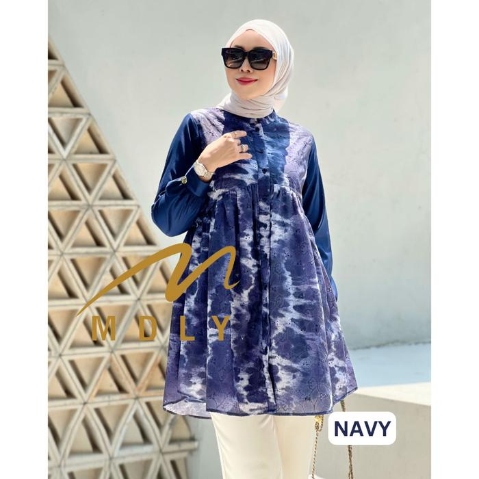 Promo MDLY Baju kemeja atasan wanita muslim Helua tunik By Mdly COD
