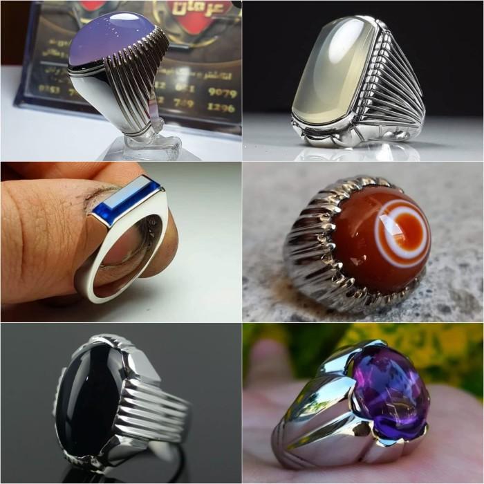 PREMIUM Custom Emban Monel Hand Made Cincin Ikat Iketan Batu Akik dan Permata