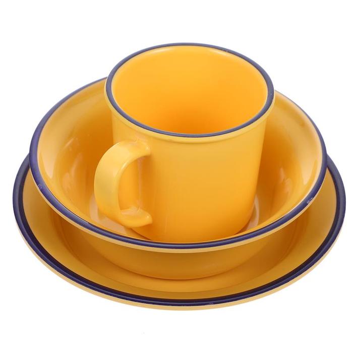 1 Set Cup Bowl Plate Set Vintage Melamine Cup Bowl Plate Set Commercial Tea Food Serving Tableware M