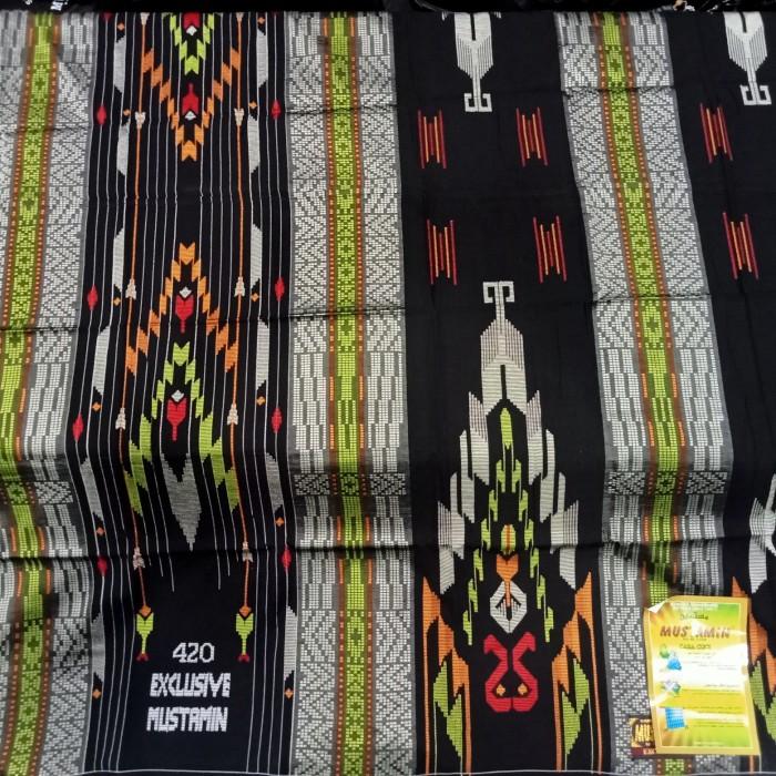 PREMIUM Sarung mustamin 420 exclusive, Bahan Full Sutra, Motif Songket