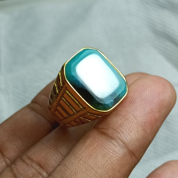PREMIUM cincin akik BACAN DOKO mejiko kristal super giwang natural original
