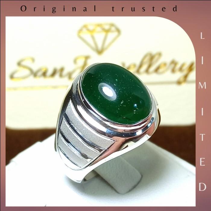 PREMIUM Cincin Pria perak Ikat Batu akik permata Emban Waluhan EB433