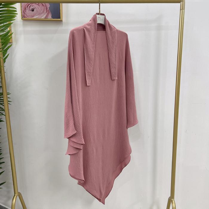 Long Khimar Overhead Hijab Scarf One Piece Amira Prayer Garment Kaftan Eid Ramadan Turkey Dubai Isla