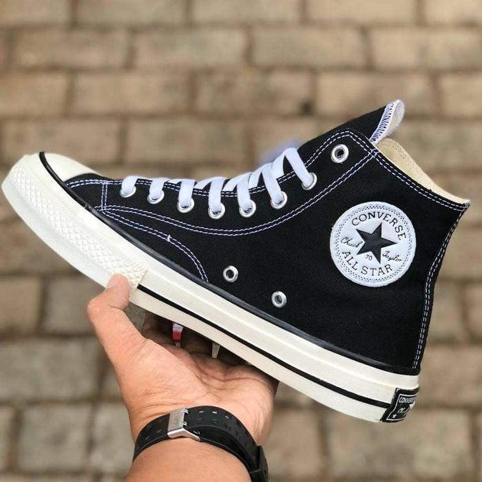 Sepatu Sekolah Converse70S Allstar Hitam Tinggi Sepatu Sneakers Pria Sepatu Murah Pria Sepatu Kets P