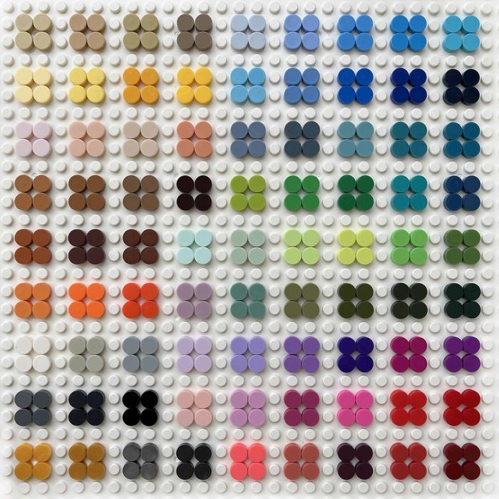 1000Pcs City Building Blocks Flat Tile 1x1 Round Bricks DIY Enlighten Blocks Parts 98138 Blocks  Chi