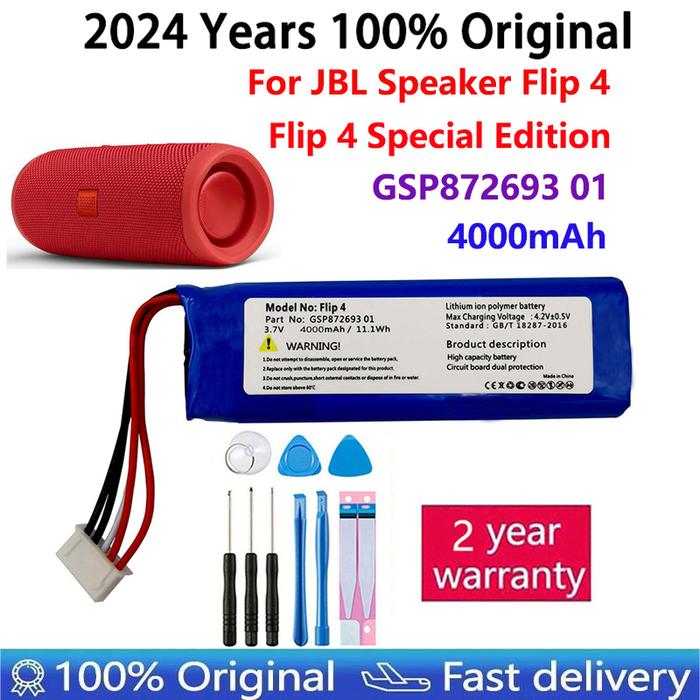 100% replacement GSP872693 01 3.7v 4000mah Bateria JBL Flip 4 /Flip 4 Special Edition battery Bat