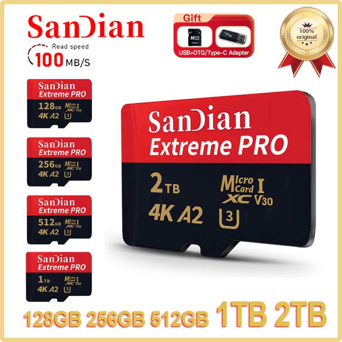 100% Class10 High Speed 1TB Micro Sd TF Card 2TB SD Cards High Capacity Memory Card Camera phone