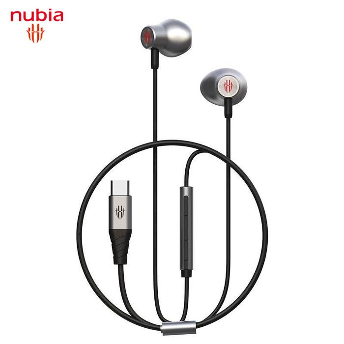 100% ZTE Nubia RedMagic Gaming Earphone Type-C / 3.5mm Earbuds Earphone Red Magic Wired Headset Re