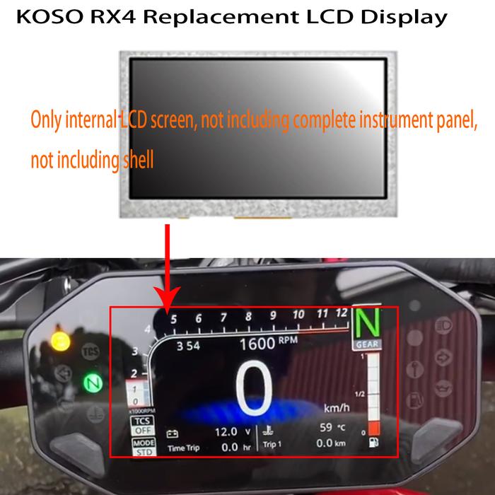 LCD Display Replacement instrument UMHO-9596MD-T Koso RX4 RX-4