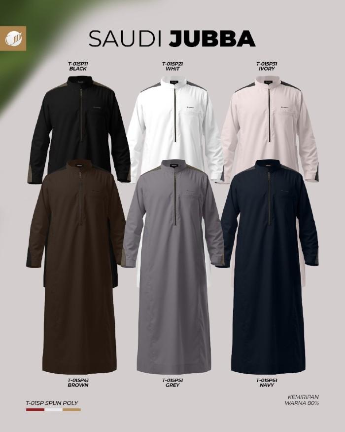 [BEST SELLER] SAMASE T015P SAUDI JUBAH GAMIS MOTIF LENGAN PANJANG MUSLIM PRIA JUMBO