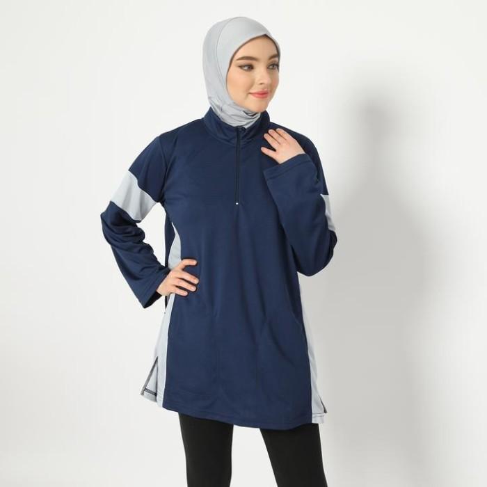 BARU HIA Everywear Jenna Top Baju Olahraga Wanita Dry Fit Navy