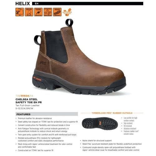 Sepatu Timberland Pro Helix Chelsea Steel Toe Work Boots Pull on Not Caterpillar Jointer