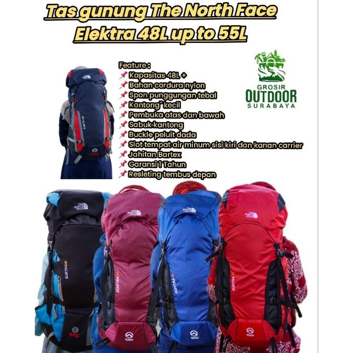 (BARU) BONUS RAIN COVER TAS GUNUNG / CARRIER ELEKTRA 45L ELEKTRA 45 LITER DAN 48L 48 LITER UP TO 50L