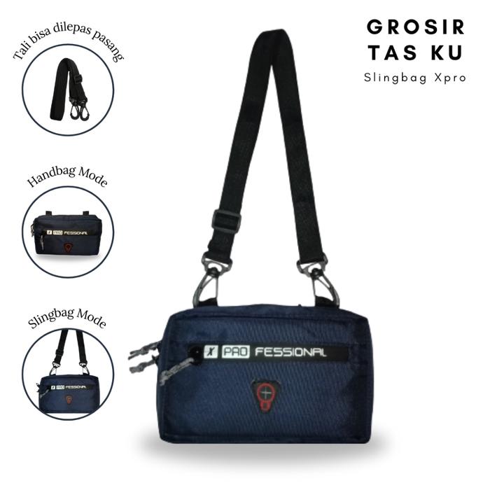 (BARU) SLING BANG PRIA/HAND BAG PRIA/CLUTH BAG/TAS 2 IN 1 XPRO