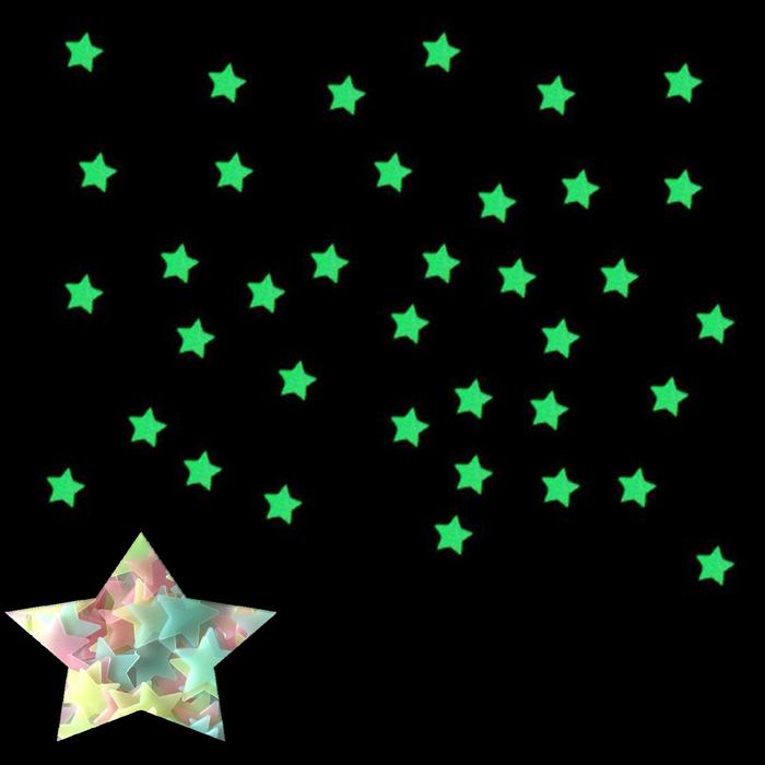 100pcs Fluorescent Glow in the Dark Stars Wall Stickers for Kids Rooms Decoration Livingroom Baby Be