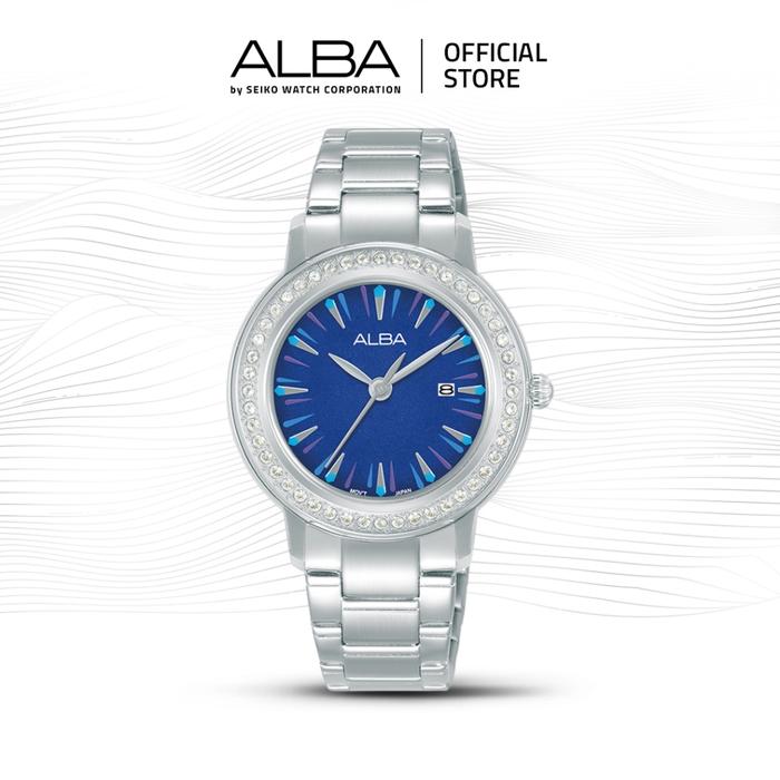 Alba Jam Tangan Wanita AH7DL3 / AH7DL3X1 Quartz Silver Blue Stainless