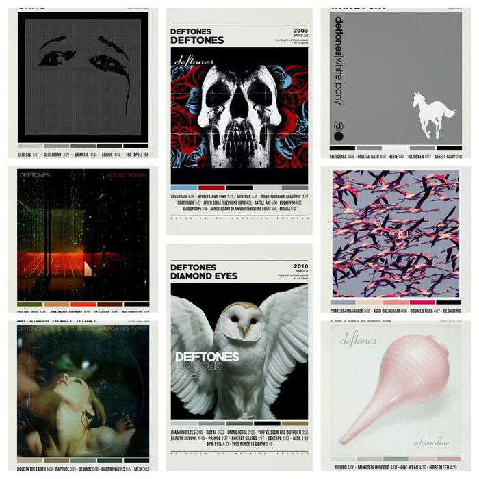 Saturday Night Wrist Music Album Cover Deftones Band Poster Printing Canvas Painting for Room Home W
