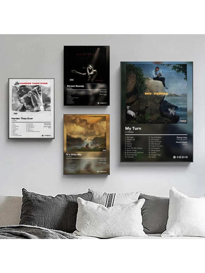 Lil Baby It's Only Me My Turn Hip Hop Music Album Cover Poster HD Prints Canvas Painting Art Wall Pi