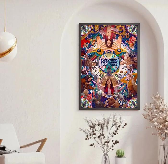 Classic Movie Everything Everywhere All at Once Film Poster Canvas Painting Nordic Wall Art Pictures