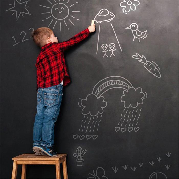Blackboard Stickers Chalk Board Removable PVC Draw Mural Decor Art Chalkboard Wall Sticker for Kids 