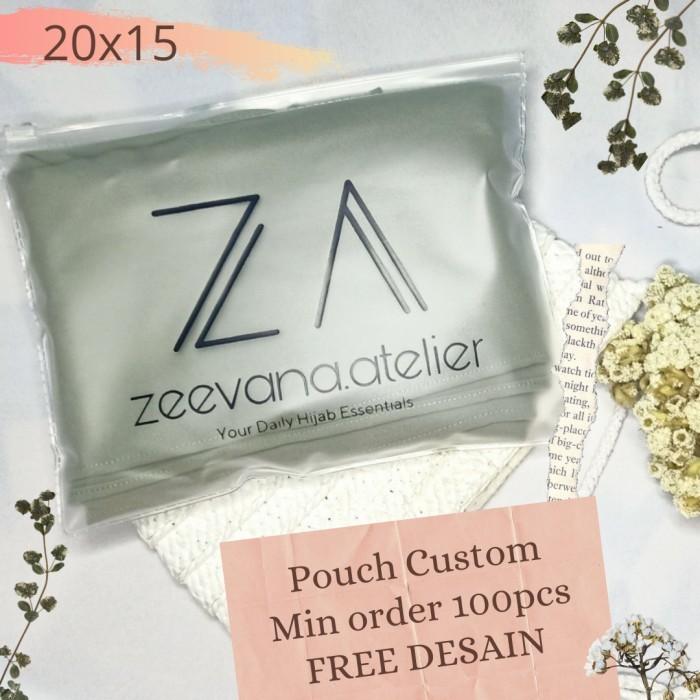 Harga (Per 100 Pcs) pouch hijab ziplock / Pouch hijab custom / kemasan kerudung Plastik