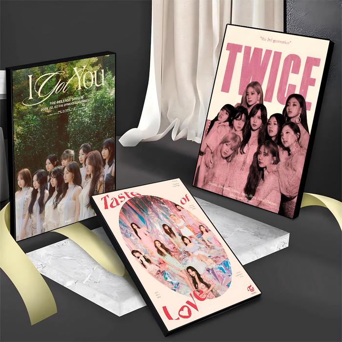 1PC Kpop Twice Poster Movie Sticky Posters Retro Kraft Paper Sticker DIY Room Bar Cafe Aesthetic Art