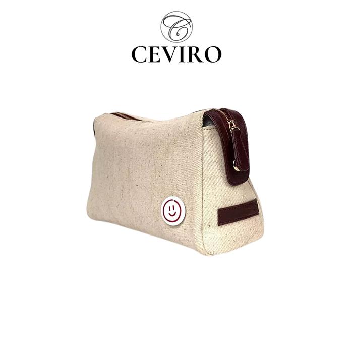 CEVIRO DOMPET CLUTCH WANITA CEVIRO NAGITA KANVAS BAG POUCH MAKEUP STYLISH