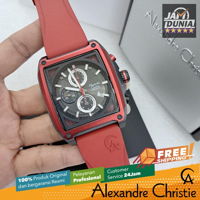 JAM PRIA ALEXANDRE CHRISTIE ORI CHRONO RED 6614 AC 6614 AC6614 6614 NG