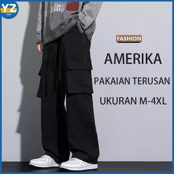Celana Cargo Panjang Pria Celana Panjang Cargo Pria Celana Kargo Pria Jumbo Baju Celana Pinggang Kar