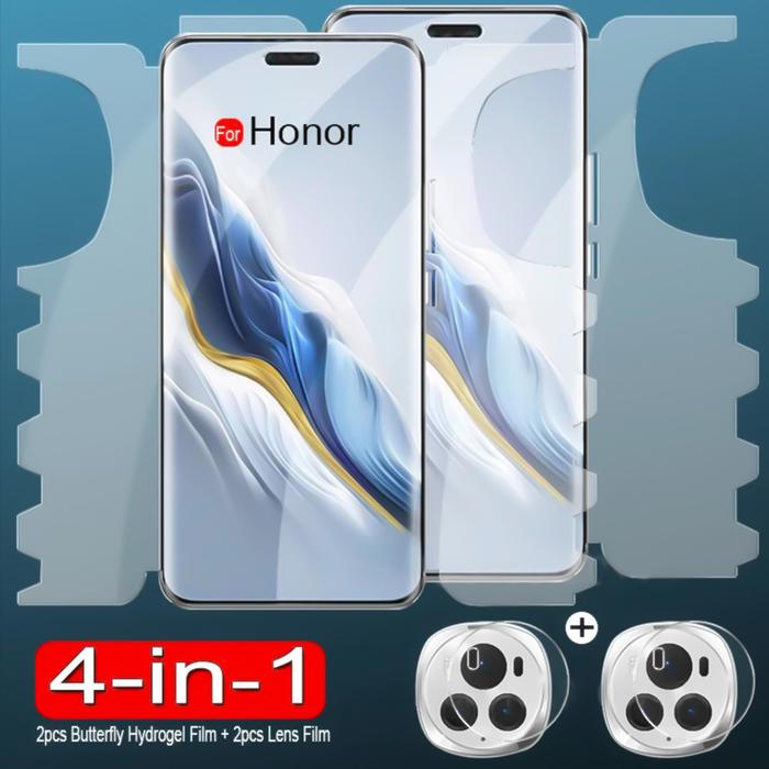 4in1  Honor Magic 6 Pro Butterfly Hydrogel Film Magic 4 5 Pro Camera Screen Protectors  Honor 90 100